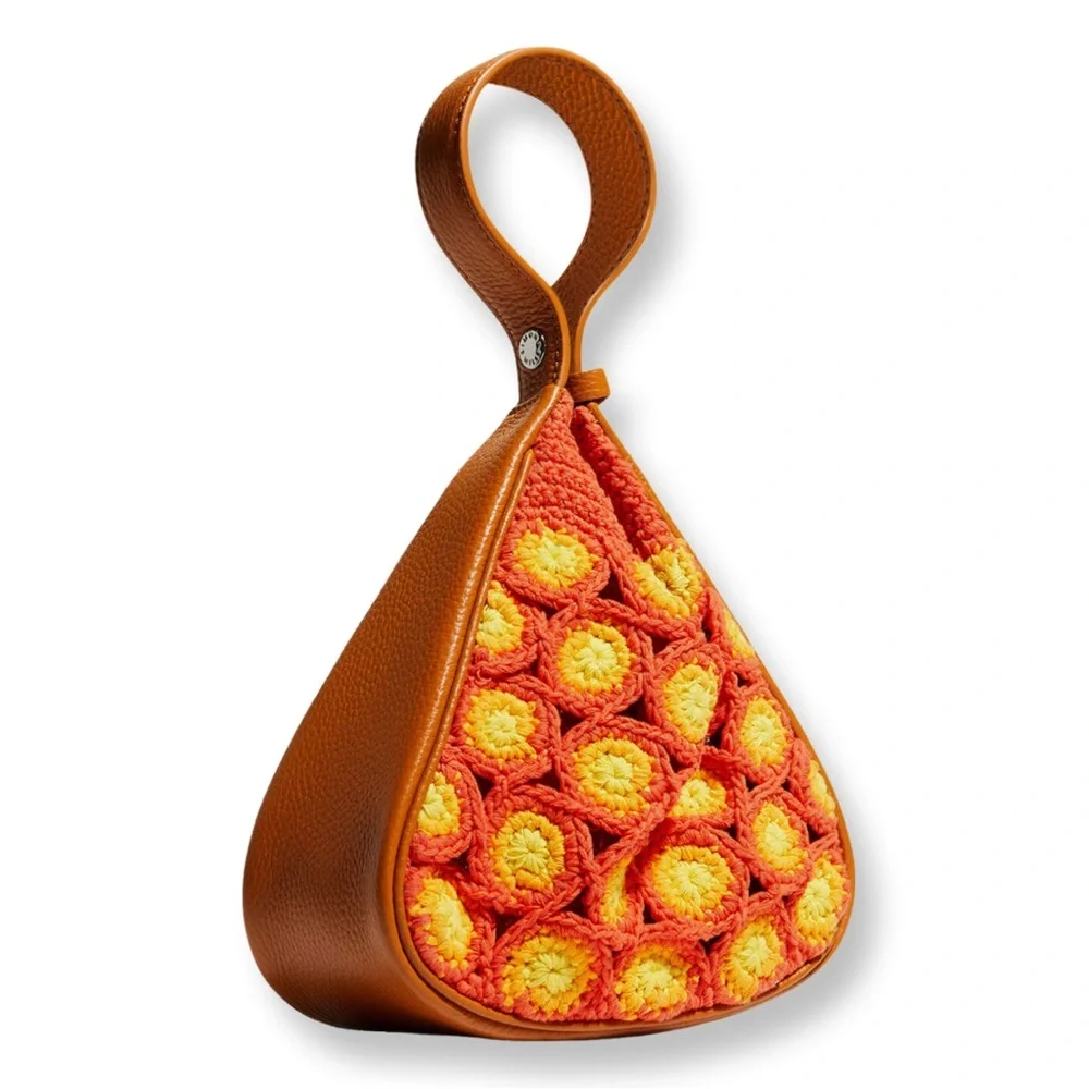 Simon Miller Crochet Snap Shoulder Bag Hibiscus Banana